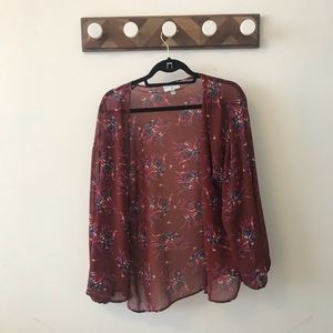 Floral Sheer Kimono Top